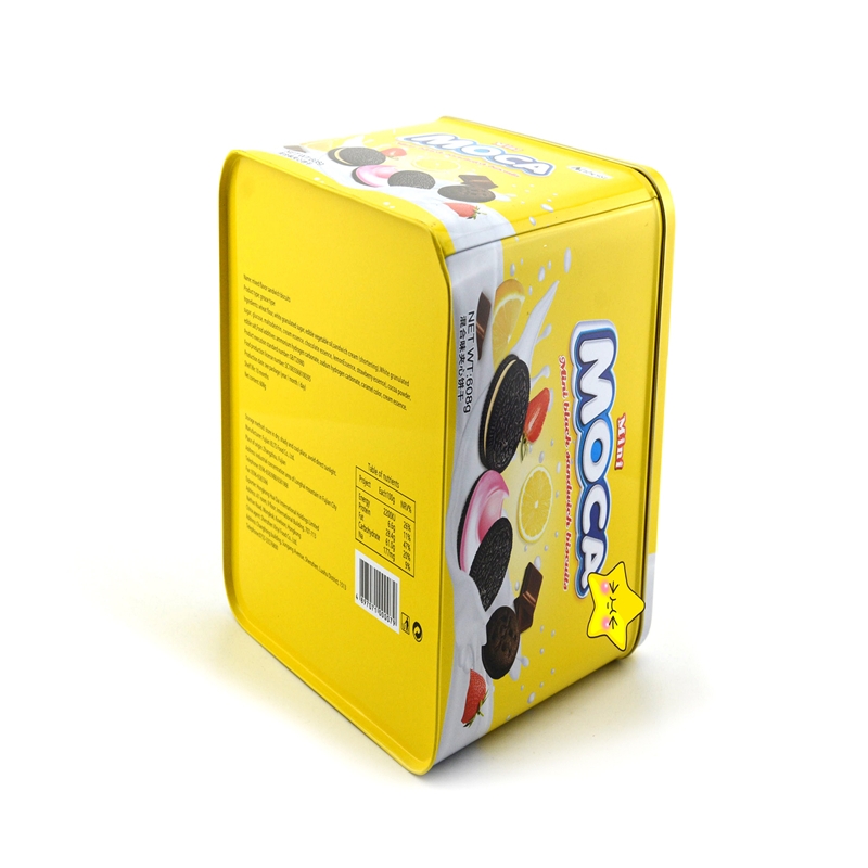 Пользовательский квадратный ящик для печенья, коробка для консервной банки