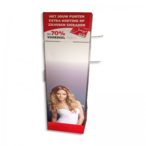 Розничная дешевая стойка дисплея рифлёного картона встречная стоящая с крюком