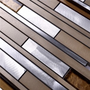 HLC40 3D Golden Select Стеклянная И Алюминиевая Мозаика Интерьер жилых комнат Декоративные Настенные И Напольные Плитки Дизайн