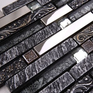 Новейший Дизайн Римский Античный Роскошный Бронзовый Анаглифическая Смола Смешанный Блеск Хрусталя Мозаика