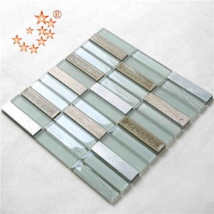 Новый продукт волнистая стеклянная плитка пузырчатая стеклянная плитка Матовое стекло Металлокерамическая мозаика для кухни Spl...