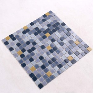 Низкая Цена Радужный Бассейн Стеклянная Мозаика Плитка 4 мм Толщина