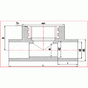 UPVC МЕДНЫЙ РЕЗЬБОВЫЙ Тройник