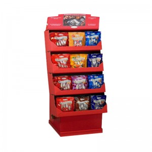 Инновационный дисплей с подсветкой, 3 полки / ярусный картон, напольный дисплей, для подставок для печенья / печенья / хлеба / шокол...