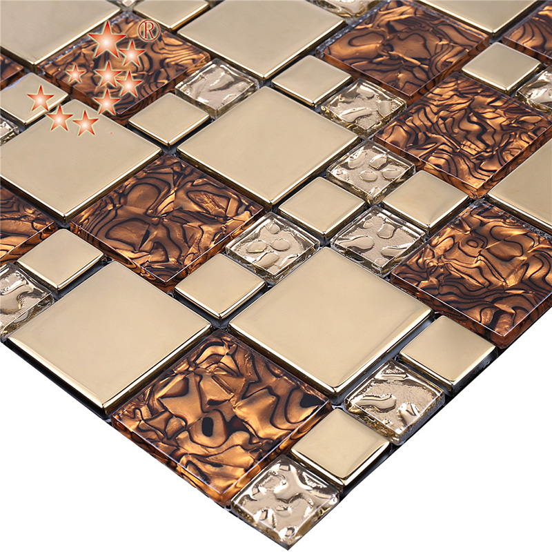 Новый дизайн Золотая фольга многократного водостойкого образца стеклянная и каменная мозаика
