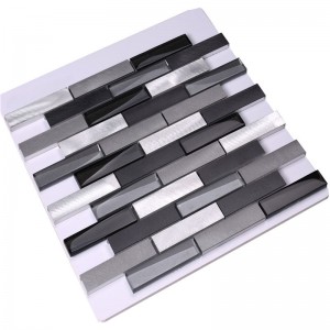 Металлическая блокирующая стеклянная смесь кирпича Alu Mosaic