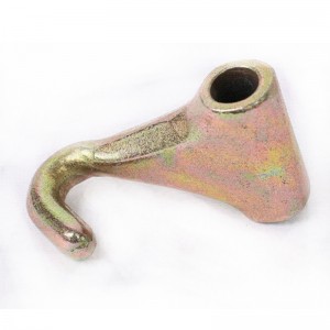 Кованый крючок для пальца с желтым покрытием