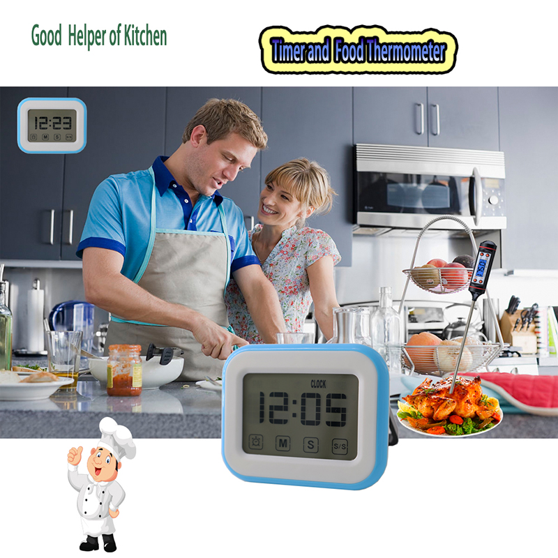 Стандартное качество кухни с сенсорным экраном цифровой таймер будильник кулинария
