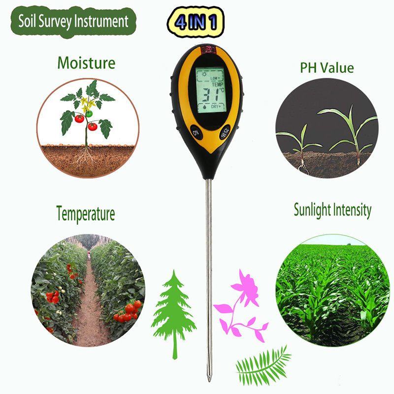 Тестер почвы Садовый инвентарь Ферма Внутренние наружные испытания растений требуют батарей