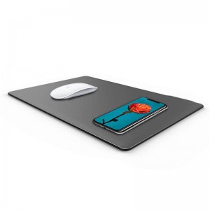 KPS-HBQ22 2in1 Custom QI 5W кожа высокого качества тонкий коврик для мыши беспроводное зарядное устройство