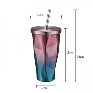 Кружка для путешествий 16 унций | Чашки из нержавеющей стали Фляга Изолированная чашка Кофейная кружка со льдом Автомобильная чаш...