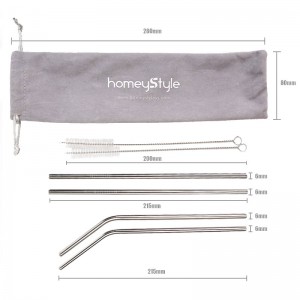 SUS304 (18/8) Металлическая солома | Питьевой соломинки из нержавеющей стали для пищевых продуктов | Многоразовые металлические солом...