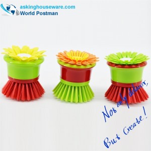 AKDB002 Маленькая удобная кисточка для чистки посуды в форме цветка