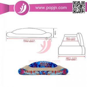 Recyclable Scratch Board Scratching Pad Lounge Bed Гофрированный картон Cat Scratcher