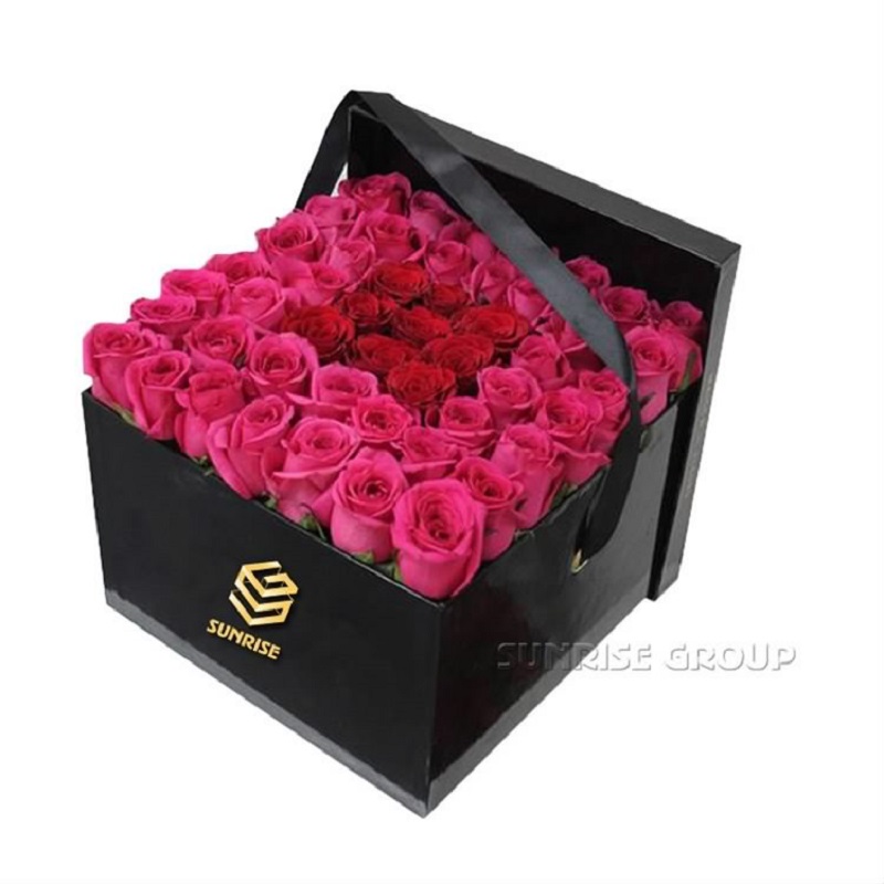 Коробка подарка цветка бумаги фольги напечатанная бумагой кубика напечатанная коробкой