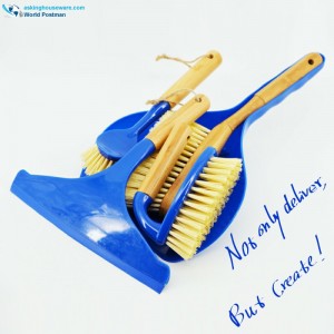 Набор кистей для чистки бамбуковых ручек Akbrand 4in1 темно-синего цвета