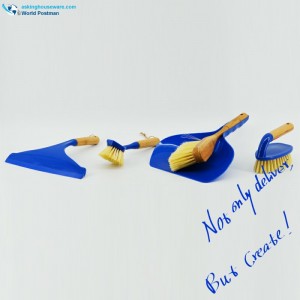 Набор кистей для чистки бамбуковых ручек Akbrand 4in1 темно-синего цвета