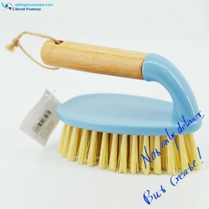 Akbrand Bamboo Handle Scrubbing Чистящая щетка для обуви Щетка для одежды Щетка в небесно-голубом цвете