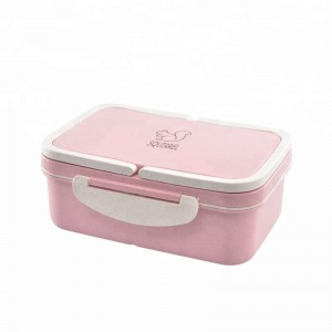 Портативная экологически чистая BPA Free Wheat Straw \u0026 PP 3 отделения для детей Bento Lunch Box
