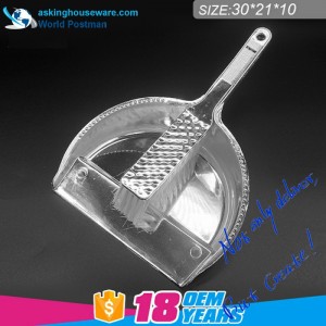 Щетка-щетка с полукруглой щеткой Akbrand с длинной ручкой с серебряным покрытием