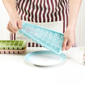 36 квадратных маленьких силиконовых лотков для льда с крышками