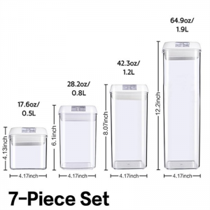 Набор из 12 пластиковых герметичных контейнеров для хранения пищевых продуктов