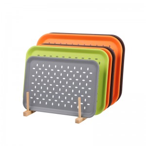 Прямоугольный противоскользящий резиновый поднос, белый