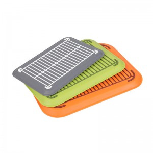 Прямоугольный противоскользящий резиновый поднос, белый