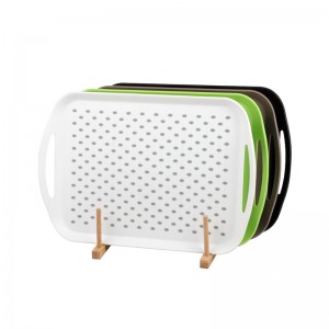 ПП пластиковый прямоугольник быстрого питания черный поднос