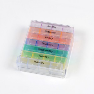 Цвет радуги 7 дней Одна неделя Один комплект Башенный ящик Тип овальной таблетки