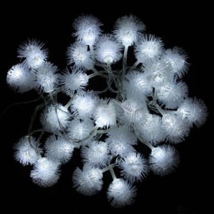 Светодиодные снеговые помпоновые струнные светильники Цветные канатные светильники Украшения на Рождество / праздник / свадьбу ...