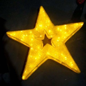LED Star Рождественские украшения Теплые белые светодиодные фонари Star
