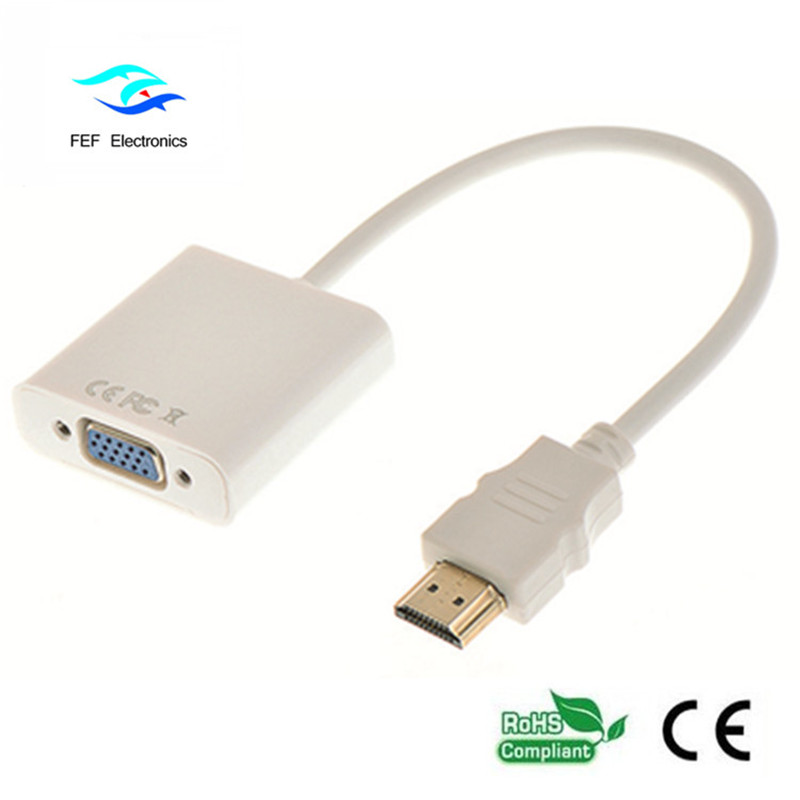 Подключи и играй мужской к женскому 1080p HDMI TO VGA женский конвертер кабель Код: FEF-HIC-001