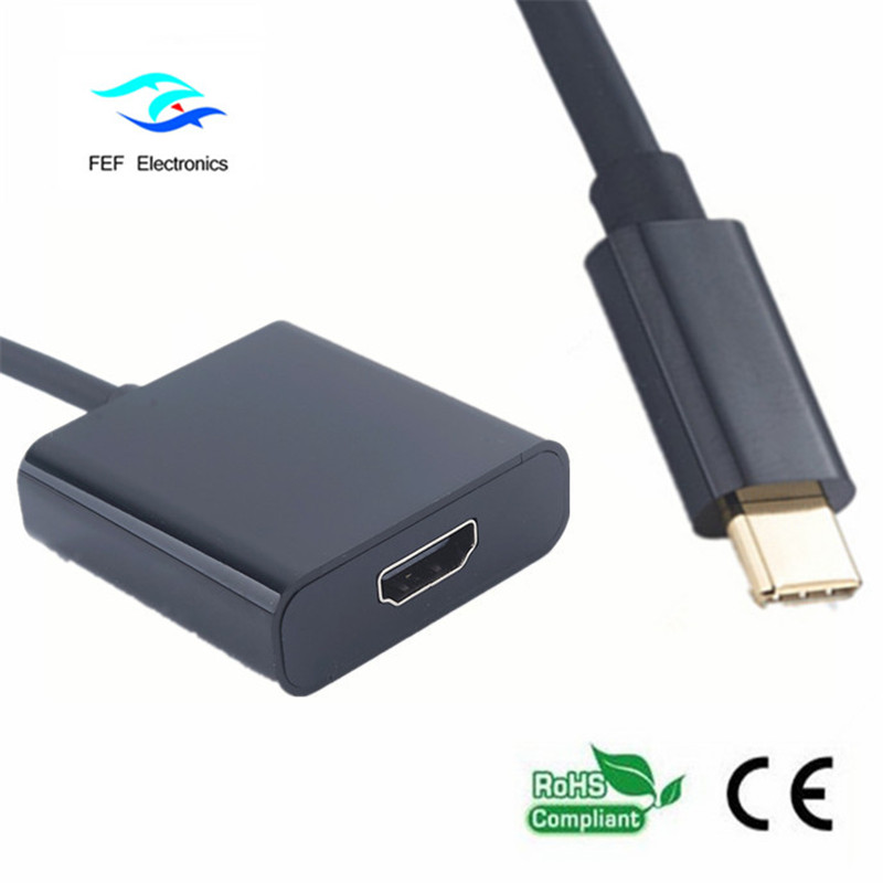 Тип USB с USB3.0 женский + HDMI женский + PD конвертер металлический корпус FEF-USBIC-005A