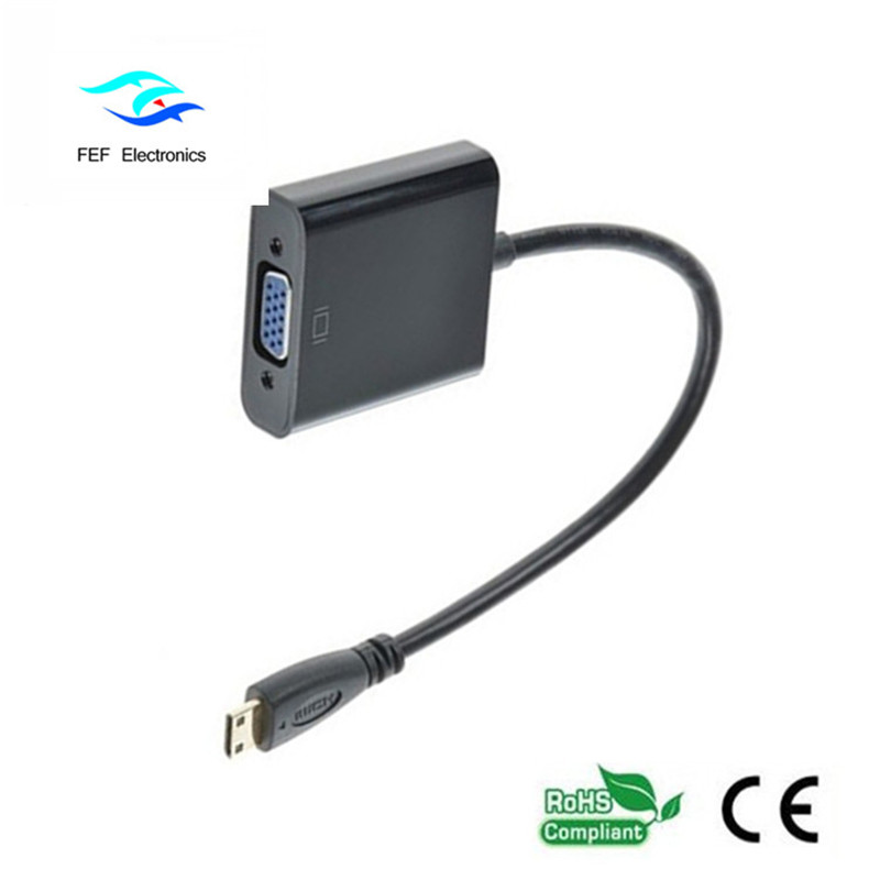 Mini HDMI Мужской VGA Женский Конвертер Код: FEF-HIC-004