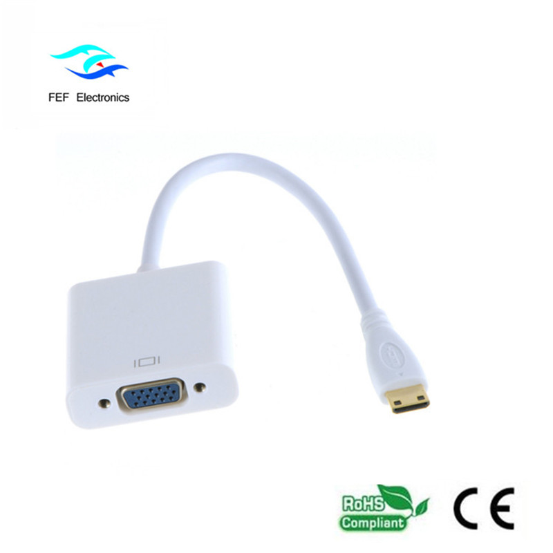 Mini HDMI Мужской VGA Женский Конвертер Код: FEF-HIC-004