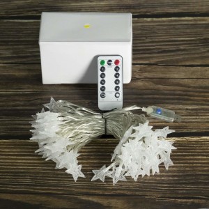 Струнные огни, Rymbo 34-футовые Внутренние / Наружные Звездные Огни в форме звезды Теплые белые огни Мерцания и Питание от USB и Прозра...