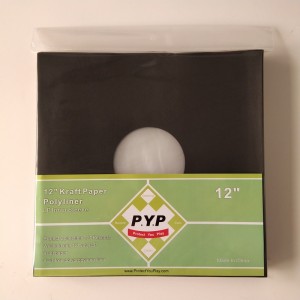 12-дюймовый черный Polyliner LP Record Внутренний рукав