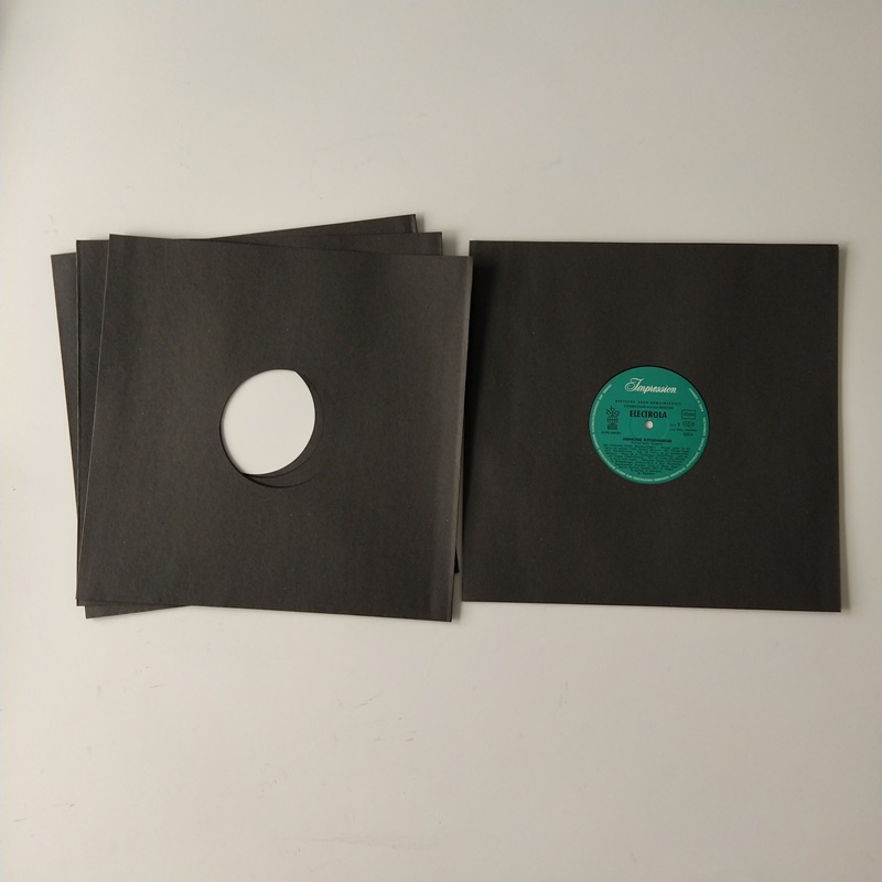 33RPM черные бумажные виниловые пластинки для хранения пластиковых протекторов