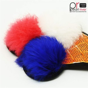 Реверсивный патч для мороженого с помпонами