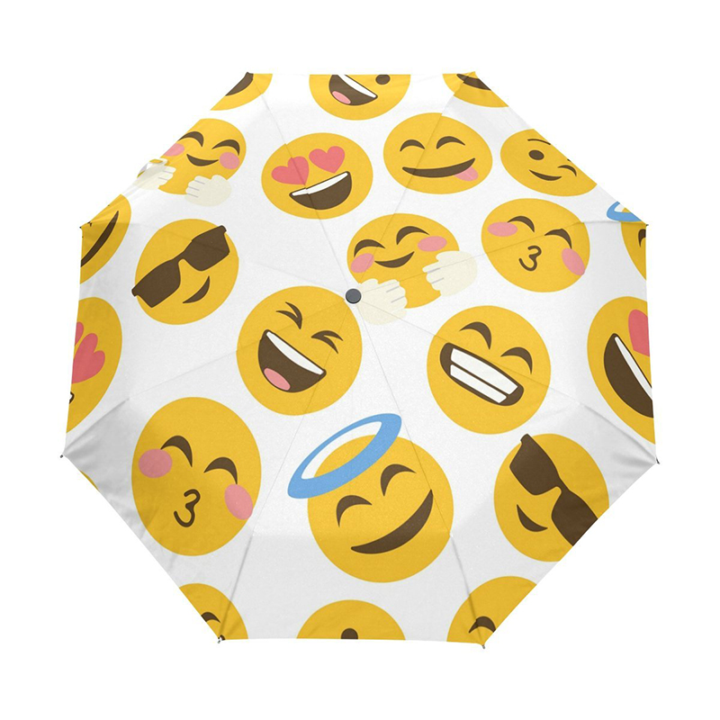 Замечательная дешевле обычай печати Emoji полностью автоматический зонт 3 складной