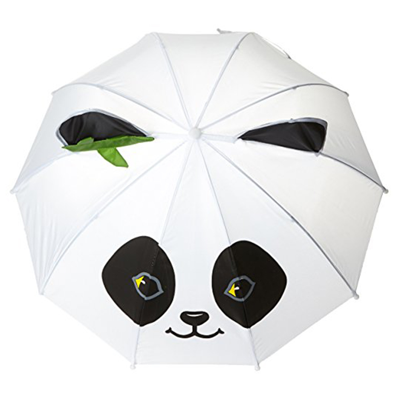 17-дюймовый безопасный pongee ткань авто открыть маленьких детей благоприятный панда подарок зонтик легко носить с собой