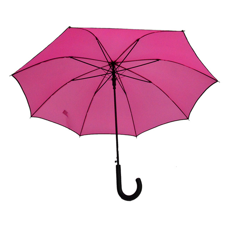 Китайский поставщик pongee ткань металлический каркас авто открытый розовый прямой зонт