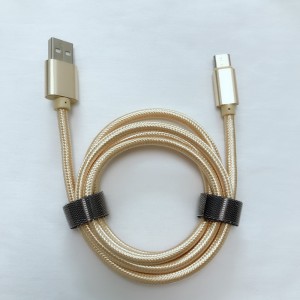 Хорошая цена Плетеная быстрая зарядка Круглый алюминиевый корпус USB-кабель для передачи данных для микро-USB, тип C, iPhone заряд молни...