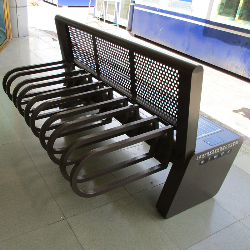 Общественные уличные сиденья Solar Park Bench с беспроводной зарядкой