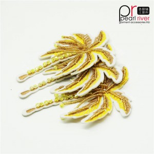 Кокосовая пальма желтый горный хрусталь патч Новая мода для украшения подгонять