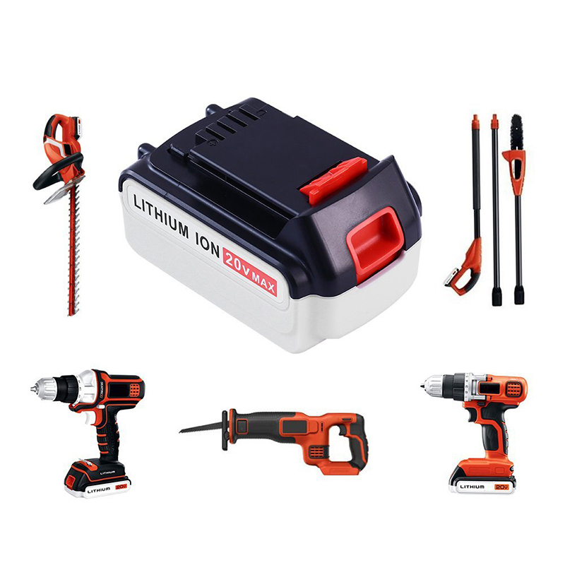 Для Black u0026 Decker LB20, LBX20, LBX4020, LB2X4020 Аккумуляторы для инструментов Сменный литий-ионный аккумулятор 20 В, 6000 мАч