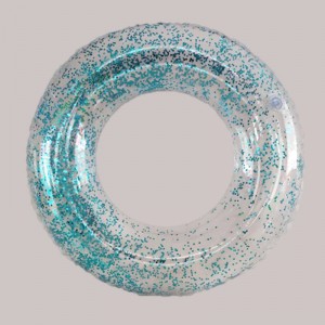 Надувное прозрачное кольцо для плавания с блестками для детей