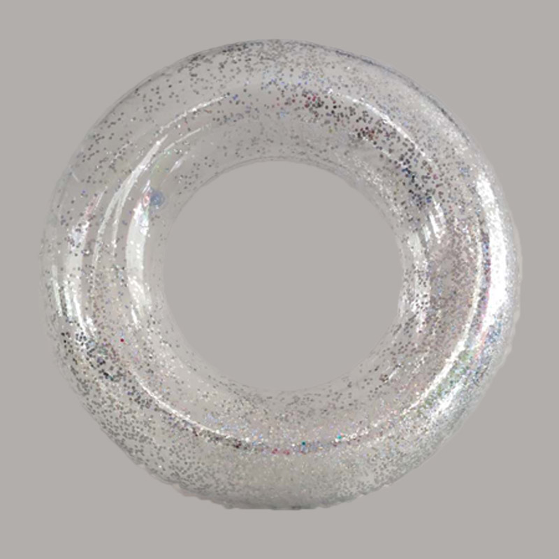 Надувное прозрачное кольцо для плавания с блестками для детей