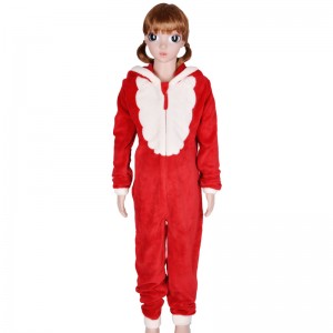 Детский коралловый флис с капюшоном Рождественский костюм Onesie